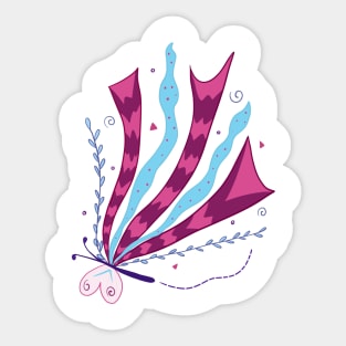 Cute abstract bold butterfly Sticker